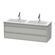 Duravit Meuble sous-lavabo Ketho 127x47,5x48 cm, 2 tiroirs, suspendu, béton gris-1
