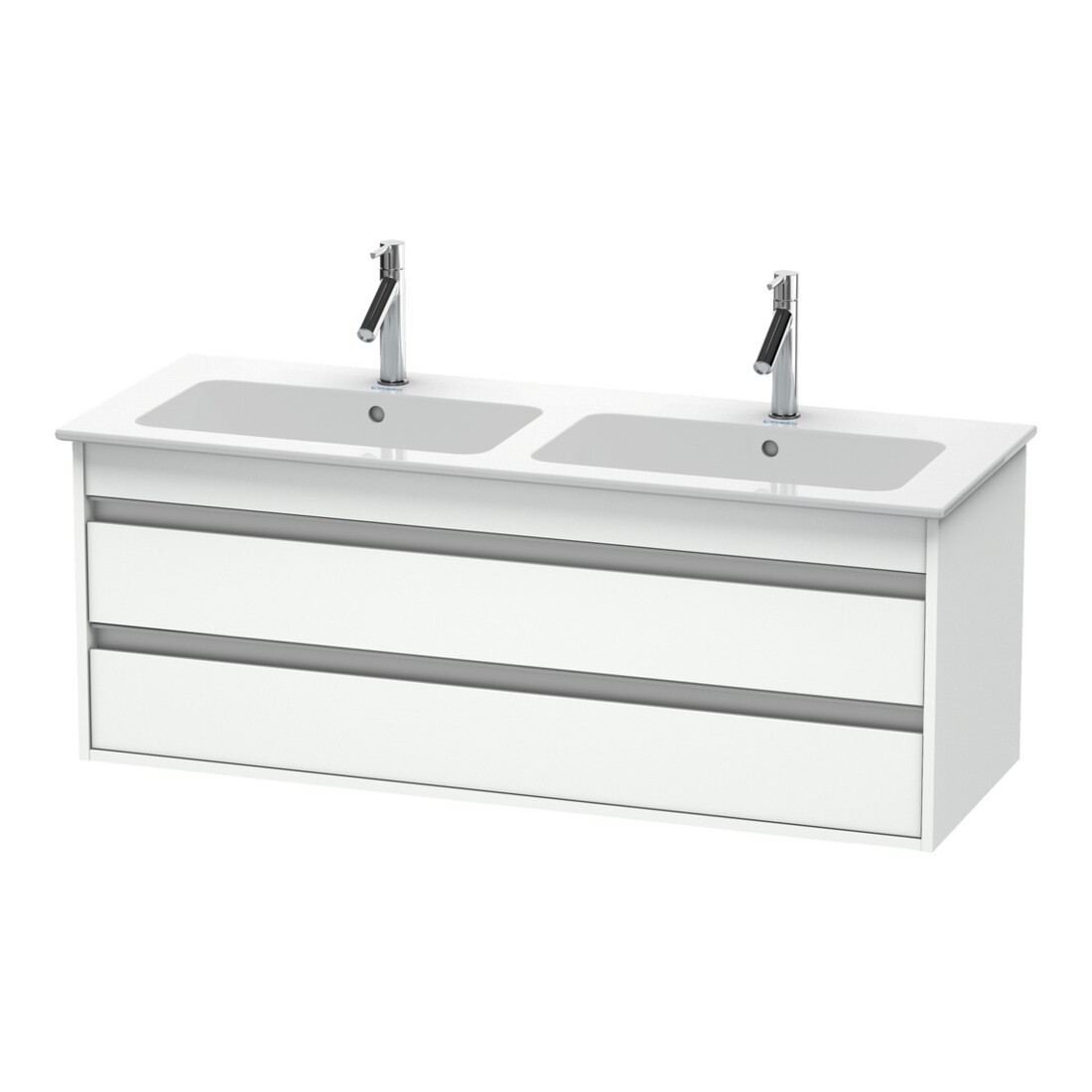 Duravit Meuble sous lavabo Ketho 127x47,5x48 cm, 2 tiroirs, suspendu, blanc mat