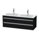 Duravit Meuble sous lavabo Ketho 127x47,5x48 cm, 2 tiroirs, suspendu, blanc œuf-1