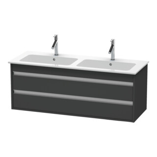 Duravit Meuble sous-lavabo Ketho 127x47,5x48 cm, 2 tiroirs, suspendu, graphite mat