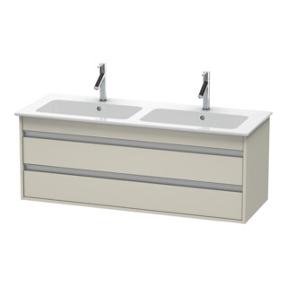 Duravit Meuble sous lavabo Ketho 127x47,5x48 cm, 2 tiroirs, suspendu, taupe
