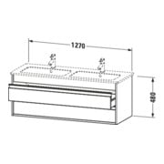 Duravit Meuble sous lavabo Ketho 127x47,5x48 cm, 2 tiroirs, suspendu, taupe-5