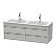 Duravit Meuble sous lavabo Ketho 127x47,5x48 cm, 4 tiroirs, suspendu, béton grisé