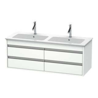 Duravit Meuble sous-lavabo Ketho 127x47,5x48 cm, 4 tiroirs, suspendu, blanc mat
