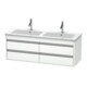 Duravit Meuble sous-lavabo Ketho 127x47,5x48 cm, 4 tiroirs, suspendu, blanc mat-1