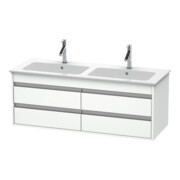 Duravit Meuble sous-lavabo Ketho 127x47,5x48 cm, 4 tiroirs, suspendu, blanc mat