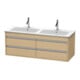 Duravit Meuble sous lavabo Ketho 127x47,5x48 cm, 4 tiroirs, suspendu, blanc œuf-1