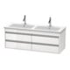 Duravit Meuble sous lavabo Ketho 127x47,5x48 cm, 4 tiroirs, suspendu, blanc œuf-3