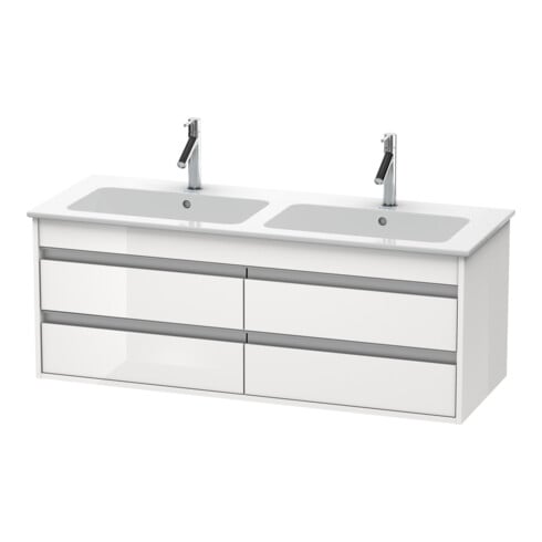 Duravit Meuble sous lavabo Ketho 127x47,5x48 cm, 4 tiroirs, suspendu, blanc œuf