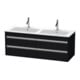 Duravit Meuble sous-lavabo Ketho 127x47,5x48 cm, 4 tiroirs, suspendu, blanc œuf-1