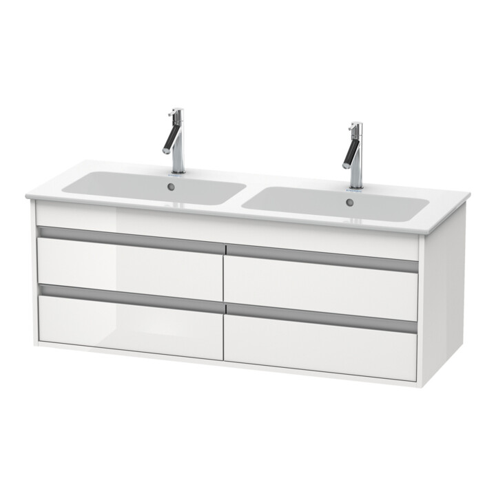 Duravit Meuble sous-lavabo Ketho 127x47,5x48 cm, 4 tiroirs, suspendu, blanc œuf
