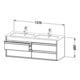 Duravit Meuble sous-lavabo Ketho 127x47,5x48 cm, 4 tiroirs, suspendu, blanc œuf-4