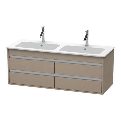 Duravit Meuble sous lavabo Ketho 127x47,5x48 cm, 4 tiroirs, suspendu, lin