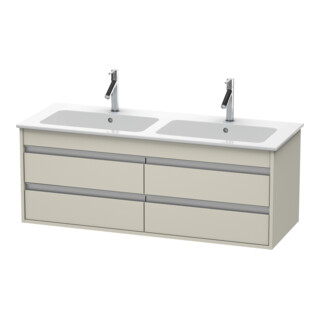Duravit Meuble sous-lavabo Ketho 127x47,5x48 cm, 4 tiroirs, suspendu, taupe