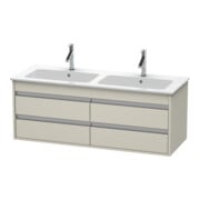 Duravit Meuble sous-lavabo Ketho 127x47,5x48 cm, 4 tiroirs, suspendu, taupe