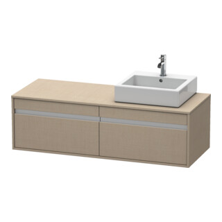 Duravit Meuble sous-lavabo Ketho 140x55x42,6 cm, 2 tiroirs, droite, blanc mat