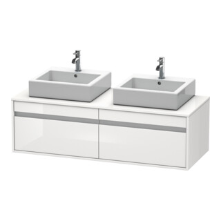 Duravit Meuble sous-lavabo Ketho 140x55x42,6 cm, f AWT, 2 AZ, B bs, blanc brillant