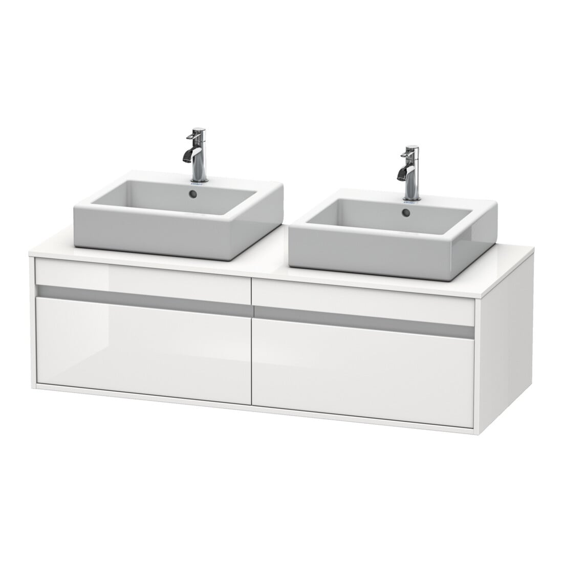 Duravit Meuble sous-lavabo Ketho 140x55x42,6 cm, f AWT, 2 AZ, B bs, blanc brillant