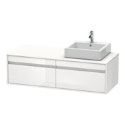 Duravit Meuble sous-lavabo Ketho 140x55x42,6 cm, f AWT, 2 AZ, B g, Ei sw-3