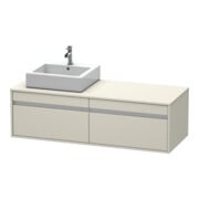 Duravit Meuble sous lavabo Ketho 140x55x42,6 cm, f AWT, 2 AZ, B g, Taupe