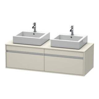 Duravit Meuble sous-lavabo Ketho 140x55x42,6 cm, f AWT, 2 tiroirs, B bs, Taupe