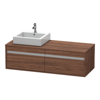 Duravit Meuble sous lavabo Ketho 140x55x42,6 cm, f AWT, 2 tiroirs, B L, N foncé