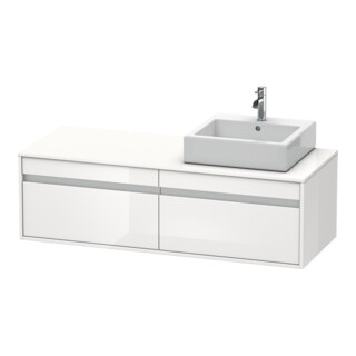 Duravit Meuble sous-lavabo Ketho 140x55x42,6 cm, f AWT, 2 tiroirs, droite, blanc brillant