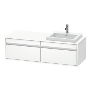 Duravit Meuble sous-lavabo Ketho 140x55x42,6 cm, f EWT, 2 tiroirs, B droite, blanc mat