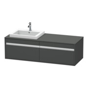 Duravit Meuble sous lavabo Ketho 140x55x42,6 cm, f EWT, 2 tiroirs, B gauche, gris m