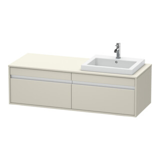 Duravit Meuble sous-lavabo Ketho 140x55x42,6 cm, f EWT, 2 tiroirs, Droit, Taupe