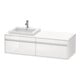 Duravit Meuble sous lavabo Ketho 140x55x42,6 cm, f EWT, 2 tiroirs, gauche, blanc brillant-1