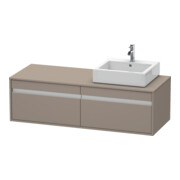 Duravit Meuble sous lavabo Ketho 140x55x42,6 cm, pour AWT, 2 tiroirs, blanc brillant, basique-1