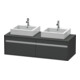 Duravit Meuble sous-lavabo Ketho 140x55x42,6 cm, pour AWT, 2 tiroirs, blanc brillant, gris mat-1