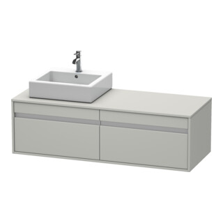 Duravit Meuble sous lavabo Ketho 140x55x42,6 cm, pour AWT, 2 tiroirs, blanc mat