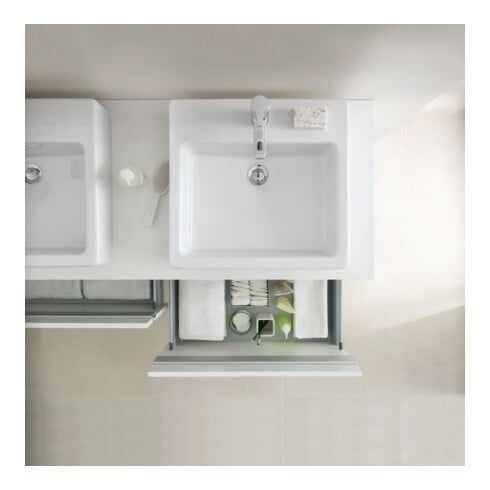Duravit Meuble sous lavabo Ketho 140x55x42,6 cm, pour AWT, 2 tiroirs, blanc mat
