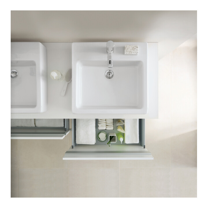 Duravit Meuble sous lavabo Ketho 140x55x42,6 cm, pour AWT, 2 tiroirs, blanc mat