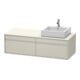 Duravit Meuble sous lavabo Ketho 140x55x42,6 cm, pour AWT, 2 tiroirs, Droit, Taupe-1