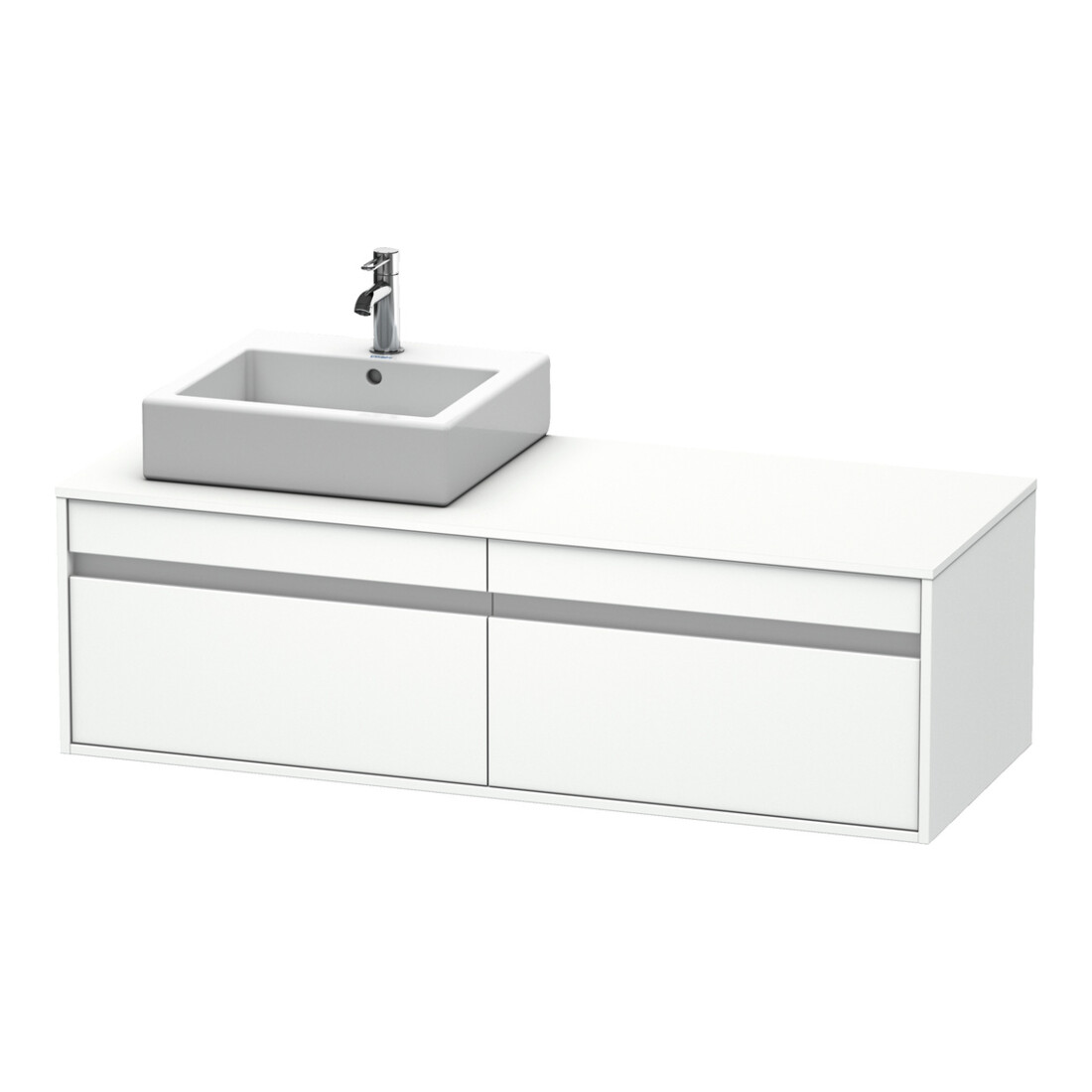 Duravit Meuble sous-lavabo Ketho 140x55x42,6 cm, pour AWT, 2 tiroirs, gauche, blanc mat