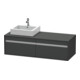 Duravit Meuble sous lavabo Ketho 140x55x42,6 cm, pour AWT, 2 tiroirs, gris mat-1