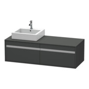 Duravit Meuble sous lavabo Ketho 140x55x42,6 cm, pour AWT, 2 tiroirs, gris mat
