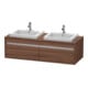 Duravit Meuble sous-lavabo Ketho 140x55x42,6 cm, pour EWT, 2 tiroirs, blanc brillant, chêne foncé-1
