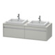 Duravit Meuble sous-lavabo Ketho 140x55x42,6 cm, pour EWT, 2 tiroirs, blanc brillant, mat beige-1