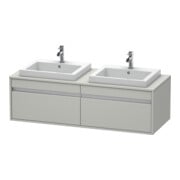 Duravit Meuble sous-lavabo Ketho 140x55x42,6 cm, pour EWT, 2 tiroirs, blanc brillant, mat beige