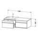 Duravit Meuble sous-lavabo Ketho 140x55x42,6 cm, pour EWT, 2 tiroirs, blanc mat
