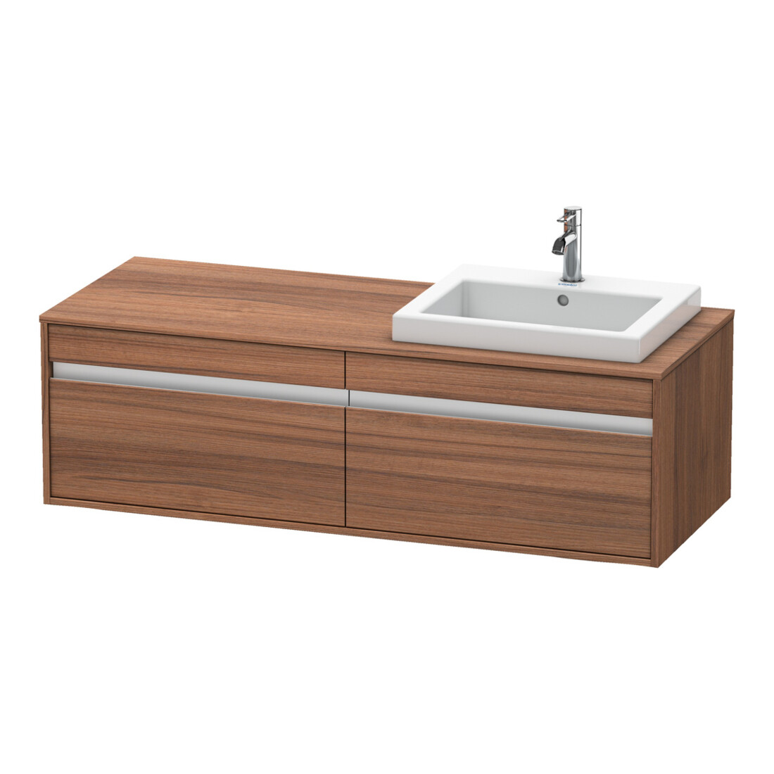 Duravit Meuble sous-lavabo Ketho 140x55x42,6 cm, pour EWT, 2 tiroirs, bois naturel