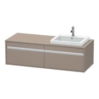 Duravit Meuble sous-lavabo Ketho 140x55x42,6 cm, pour EWT, 2 tiroirs, droite, basique m