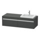 Duravit Meuble sous-lavabo Ketho 140x55x42,6 cm, pour EWT, 2 tiroirs, graphite mat-1