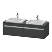 Duravit Meuble sous lavabo Ketho 140x55x42,6 cm, pour EWT, 2 tiroirs, gris m