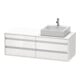 Duravit Meuble sous-lavabo Ketho 140x55x49,6 cm, 4 tiroirs, blanc brillant, droite