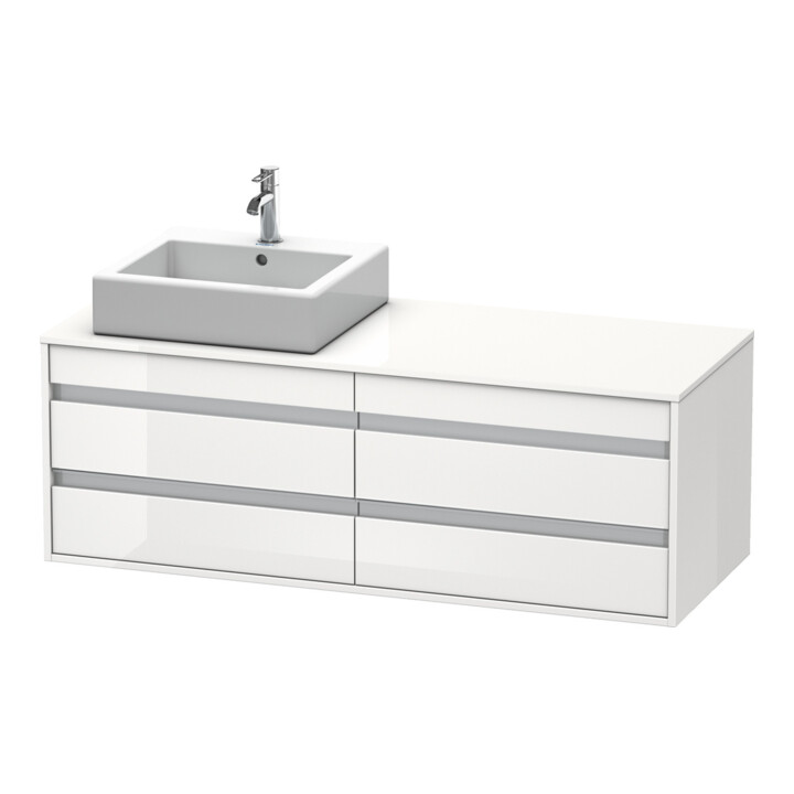 Duravit Meuble sous-lavabo Ketho 140x55x49,6 cm, 4 tiroirs, blanc éclatant
